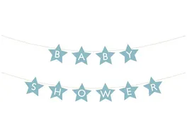 Banner Baby shower 290x16 5 cm hellblau