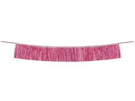 Girlande Quasten rosa Hoehe ca 20 cm Breite ca 135 cm