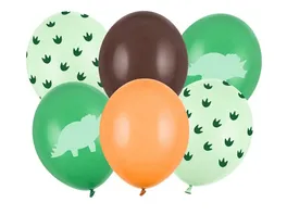 Luftballons 30 cm Dinosaurier Mix 6 Stk