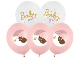 Luftballons 30 cm Baby Girl Mix 6 Stk