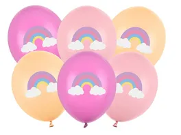 Luftballons 30 cm Regenbogen Mix 6 Stk