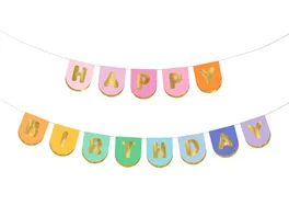 Banner Happy Birthday Mix 163x12 cm