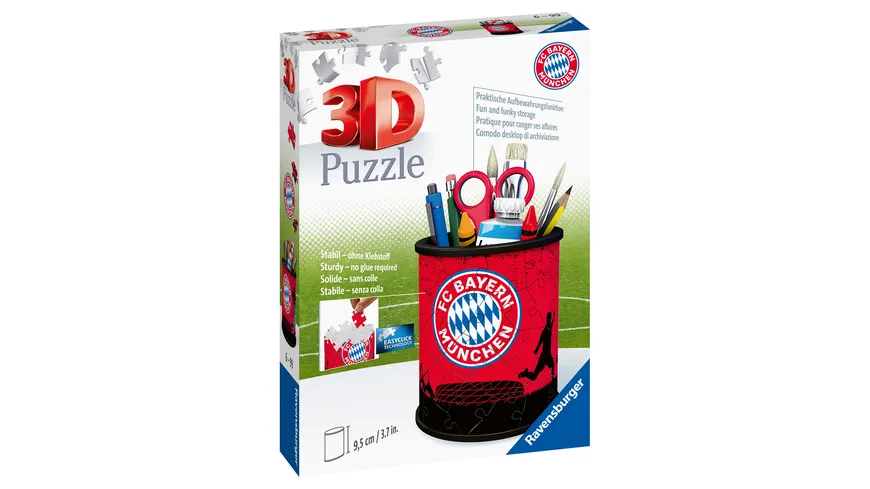 Ravensburger Puzzle - 3D Puzzle-Sonderformen - Utensilo - FC Bayern München, 54 Teile