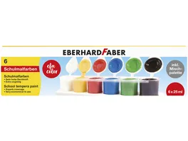 Eberhard Faber Temperafarben Set inkl Mischpalette 6er Pack
