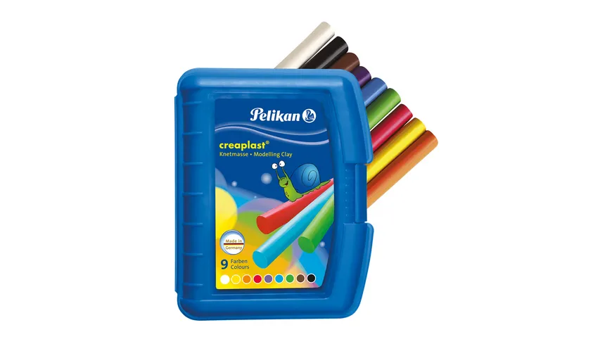 Pelikan Knetmasse creaplast 9 Farben in blauer Box