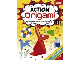 Action Origami Faltfiguren zum aktiven Spielen mit 24 Blatt farbigem Origami Papier