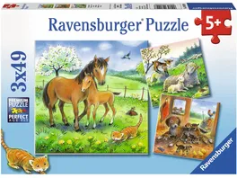 Ravensburger Puzzle Kuschelzeit 3x49 Teile
