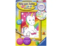 Ravensburger Beschaeftigung Malen nach Zahlen Suesses Einhorn