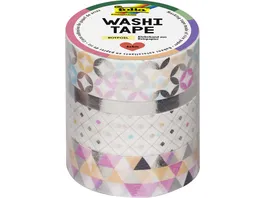 folia Washi Tape 4er Set Hotfoil silber