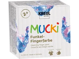 KREUL Mucki Funkel Fingerfarbe 4er Set