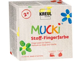 KREUL Mucki Stoff Fingermalfarben 4er Set