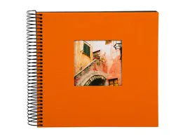 goldbuch Spiralalbum Bella Vista orange mit schwarzen Seiten 20x20 cm