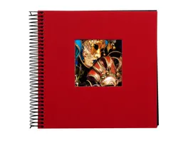 goldbuch Spiralalbum Bella Vista rot mit schwarzen Seiten 20x20 cm