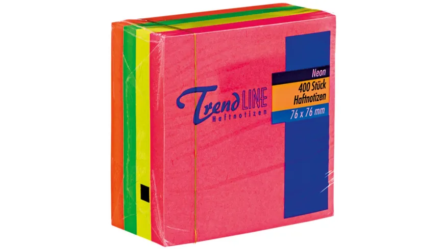 TrendLINE Haftnotiz-Würfel Neon 400 Blatt