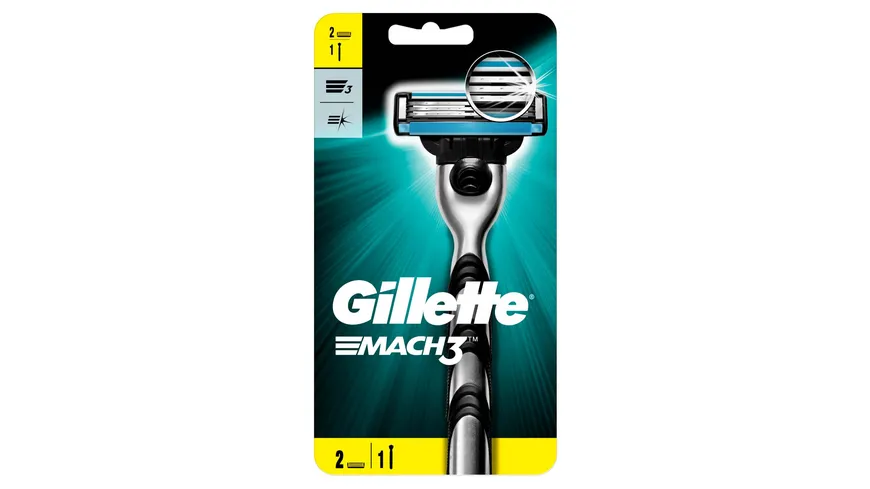 Gillette Mach3 Rasierapparat Mit 2 Klingen Online Bestellen Muller