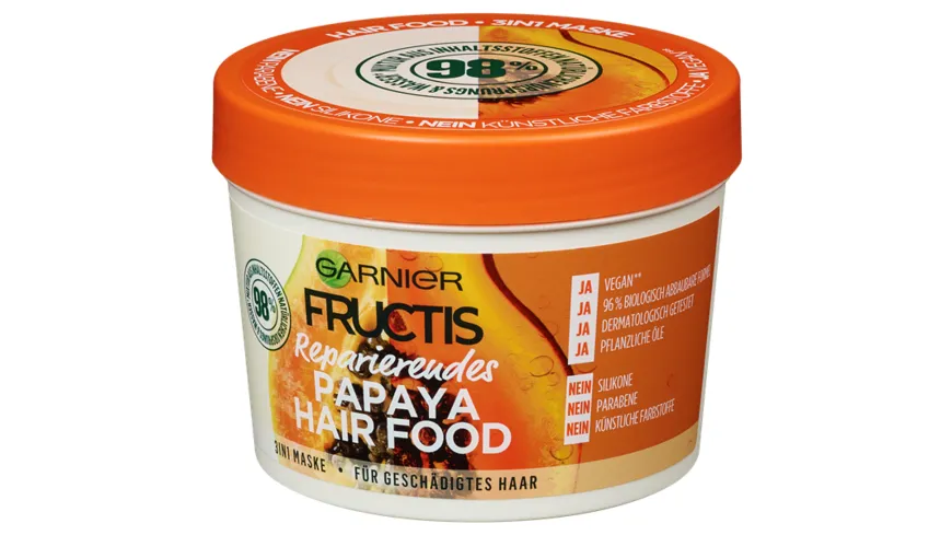 Fructis Maske 3in1 Papaya Hair Food 390ml für geschädigtes Haar