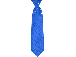 Makotex Krawatte Pailletten blau