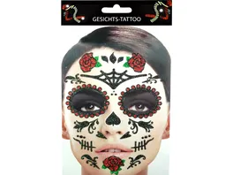 Makotex Gesichts Tattoo Day of the Dead Rosen
