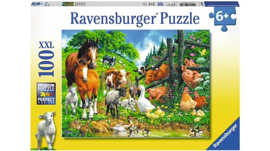 Puzzle 100 XXL Teile Versammlung der Tiere ab 6 Jahre 