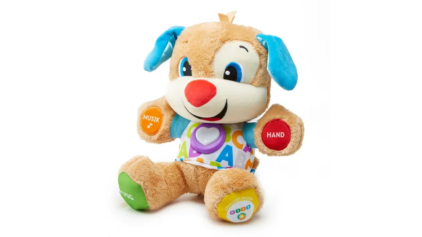 Fisher-Price Lernspaß Hündchen, Baby-Spielzeug mit Musik, Kuscheltier, Lernspielzeug