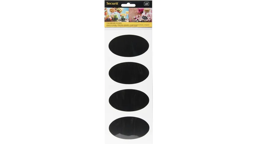 Securit Kreidetafel aus selbstklebender schwarze Folie oval online  bestellen