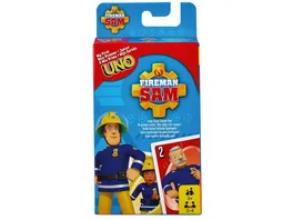 Mattel Games UNO Junior Feuerwehrmann Sam Kartenspiel fuer Kinder ab 3 Jahren