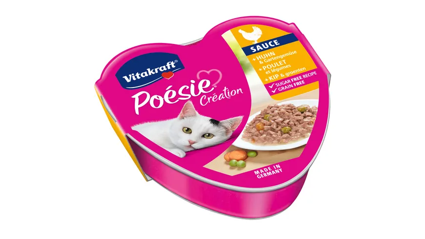 Vitakraft Katzennassfutter Poésie® + Huhn & Gartengemüse in Sauce