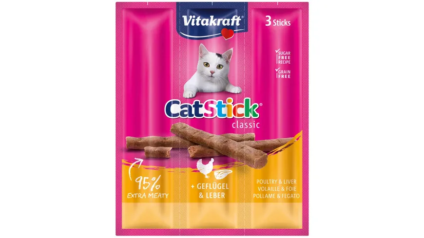 Vitakraft Katzensnack Cat Stick® mini + Geflügel & Leber