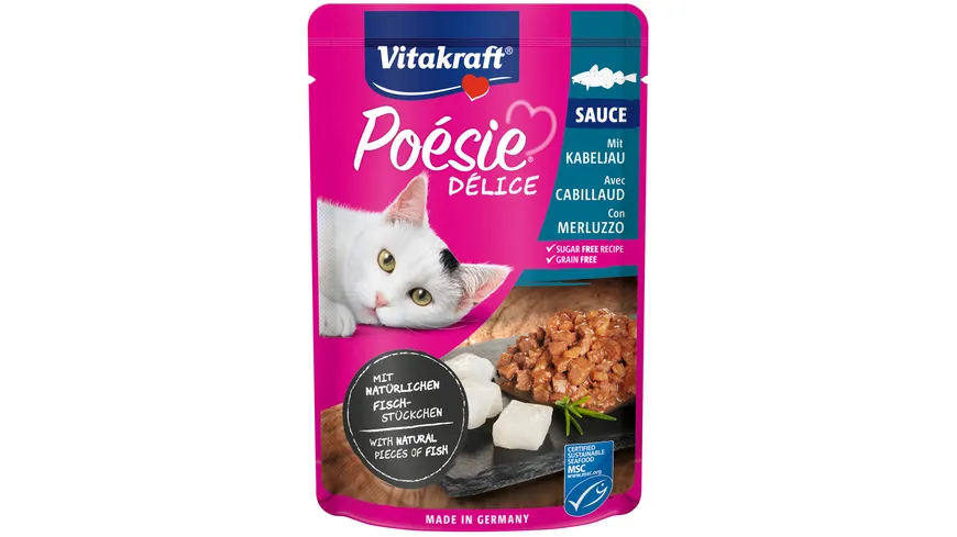 Vitakraft Katzennassfutter Poésie® Déli Sauce + Kabeljau