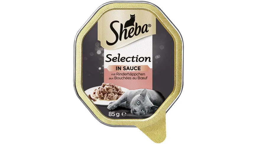 SHEBA® Schale Selection in Sauce mit Rinderhäppchen 85g
