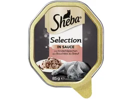 SHEBA Schale Selection in Sauce mit Rinderhaeppchen 85g