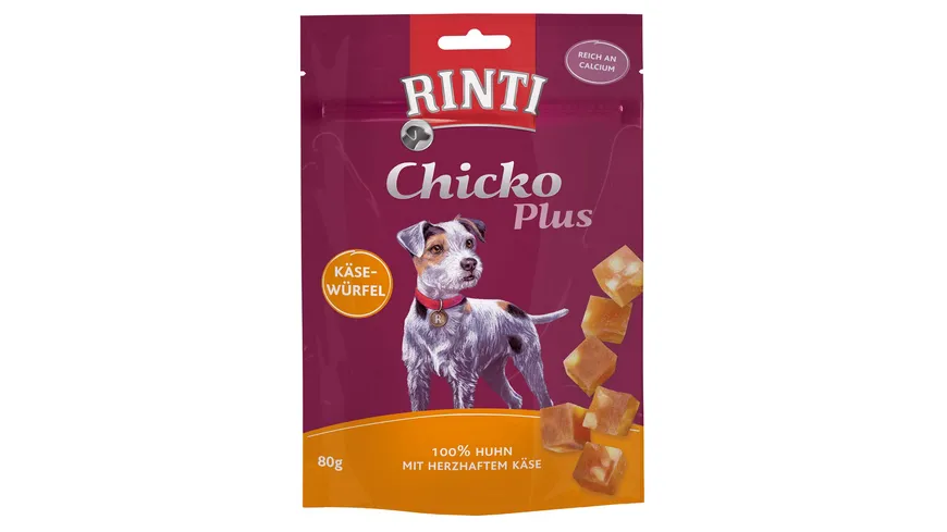 RINTI Hundesnack Chicko Plus Käsewürfel