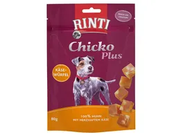 RINTI Hundesnack Chicko Plus Kaesewuerfel