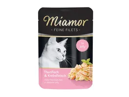 Miamor Katzennassfutter Feine Filets in Jelly Thunfisch Krebs