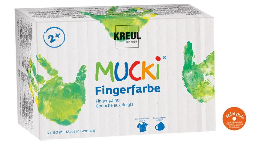 KREUL MUCKI Fingerfarbe 6er Set