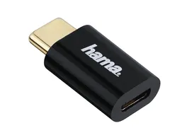 Hama Adapter Micro USB auf USB Type C Stecker Schwarz