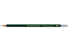 FABER CASTELL Bleistift CASTELL 9000 HB mit Radiergummi