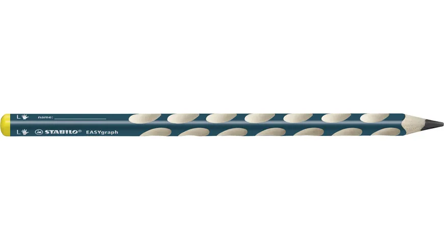 STABILO® Ergonomischer Dreikant-Bleistift für Linkshänder - STABILO EASYgraph in petrol - Einzelstift - Härtegrad HB