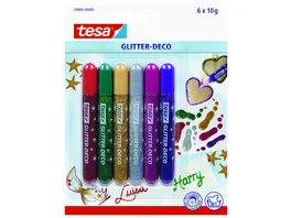 tesa Glitter Deco Classic Colors 6 x 10g