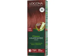 LOGONA Pflanzen Haarfarbe Creme 220 Weinrot