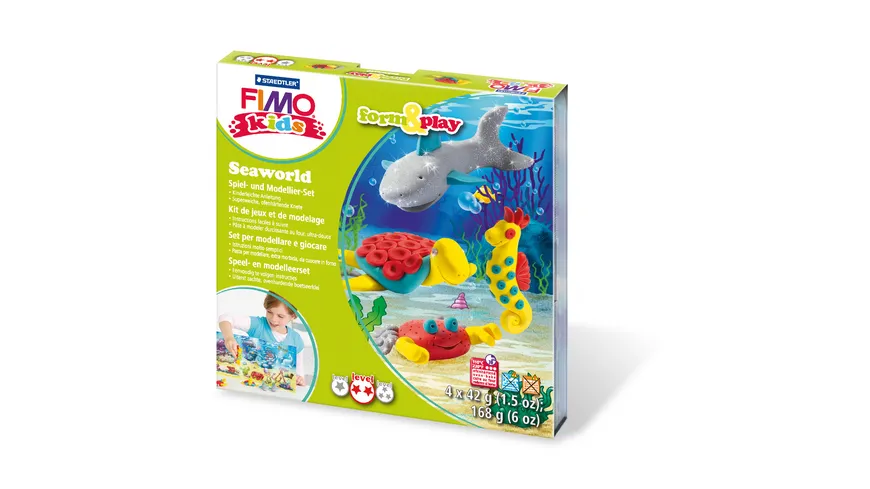 STAEDTLER FIMO KIDS FORM&PLAY,SEAWORLD 4 x 42 g