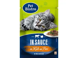 Pet Bistro Katzennassfutter mit Kalb und Pute in Sauce