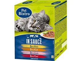 Pet Bistro Katzennassfutter Variationen in Sauce 12 Beutel