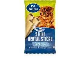 Pet Bistro Hundesnack Dental Sticks mit Gefluegel