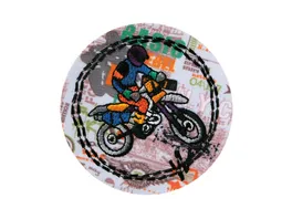 Mono Quick Buegelmotiv Cross Mopedfahrer