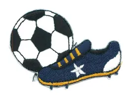 Mono Quick Buegelmotiv Fussball mit Schuh
