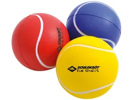 Schildkroet Funsports SOFT BALLS gelb rot blau im Netz 3er Set