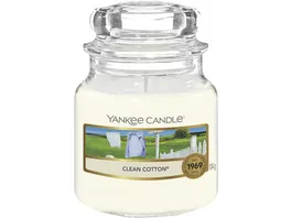 Yankee Candle Kleine Kerze im Glas Clean Cotton