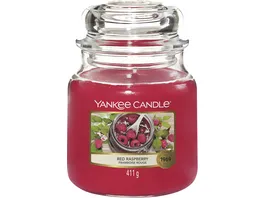 Yankee Candle Mittelgrosse Kerze im Glas Red Raspberry