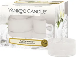 YANKEE CANDLE Teelichter Fluffy Towels 12er Pack